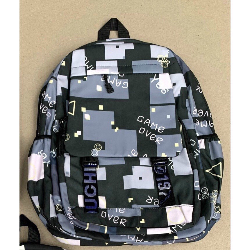 Balo Họa Tiết Graffitib siêu rộng Thời Trang Ulzzang Cao Cấp có ngăn đựng laptop