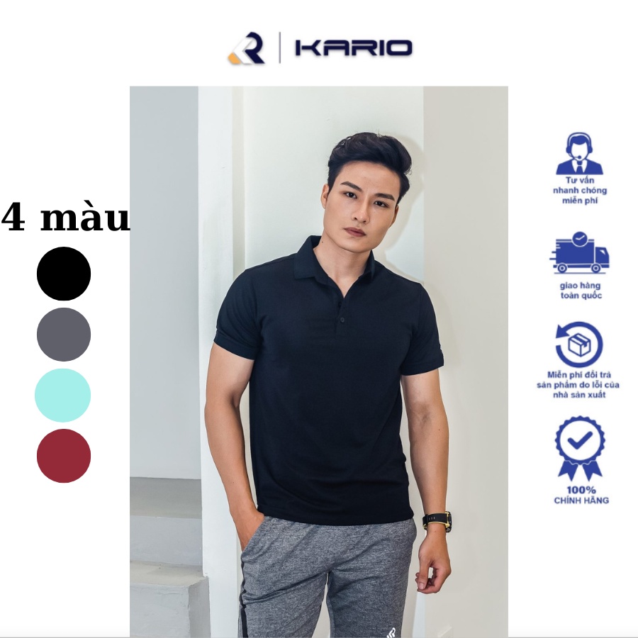 Áo Polo nam KARIO, vải CD xước cao cấp siêu nhẹ mát KRP20-15
