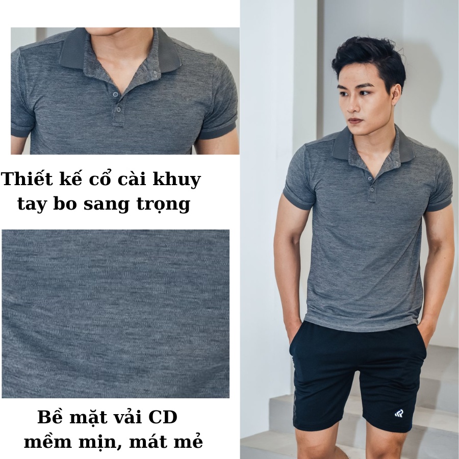 Áo Polo nam KARIO, vải CD xước cao cấp siêu nhẹ mát KRP20-15