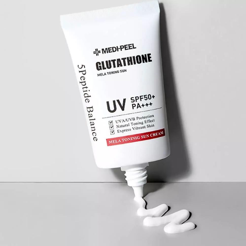 Kem Chống Nắng Nâng Tone MEDI-PEEL Bio Intense Glutathione Mela Toning Sun Cream SPF50+ PA++++ 50ml
