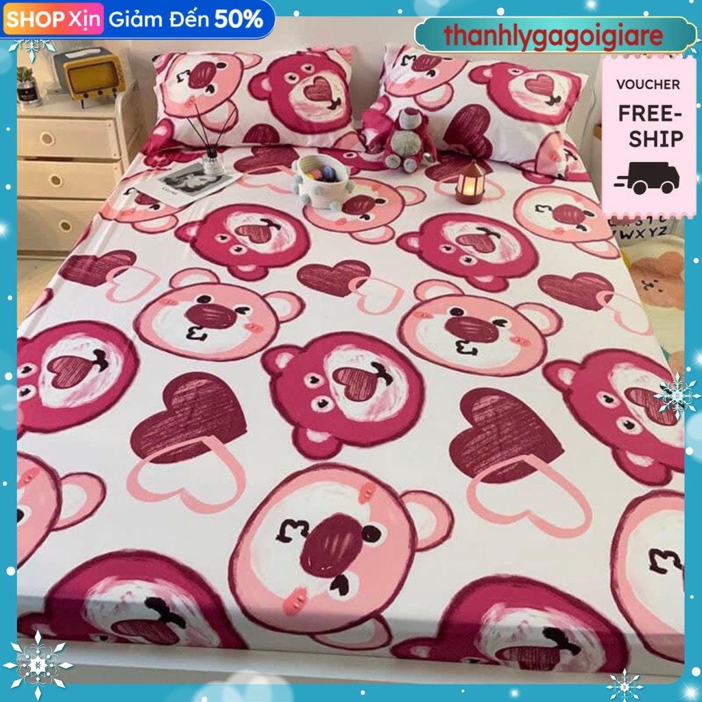 Ga Trải Giường (không kèm gối) 1M/1M2/1M4/1M5/1M6/1M8/2M chất liệu cotton poly cao cấp