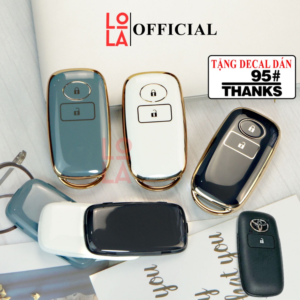 Ốp chìa khoá toyota Raize 2021 2022, Avanza 2022, Veloz cross ô tô bọc smartkey bằng nhựa Tpu mạ vàng sang trọng
