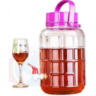 Bình thủy tinh ngâm rượu 5 lít - có quai xách