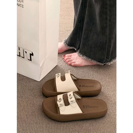 Dép Xỏ Ngón Đi Biển Đế Dày Phong Cách Pháp Thời Trang Mùa Hè Mới Cho Nữ