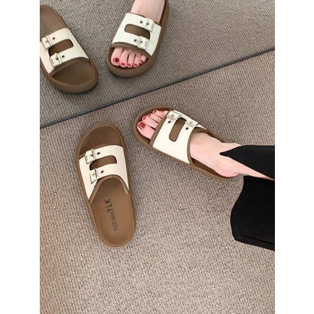 Dép Xỏ Ngón Đi Biển Đế Dày Phong Cách Pháp Thời Trang Mùa Hè Mới Cho Nữ