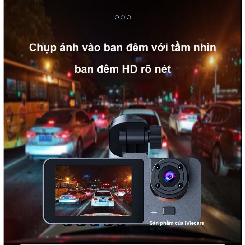 Camera hành trình ô tô New Taxi 3 mắt hình ảnh đảo chiều ghi hình tốc độ cao full HD 1080p hồng ngoại siêu nét | BigBuy360 - bigbuy360.vn