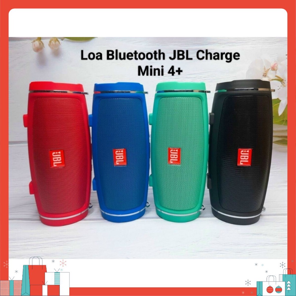 Loa Bluetooth không dây,Loa Bluetooth JBL Charge 4+ Mini bass tốt khoẻ - có dây đeo hàng cao cấp