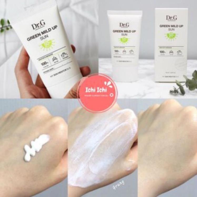 Kem chống nắng Dr.G dưỡng sáng da Brightening & Green Mild Up Sun+ SPF50+ PA+++ 50ml