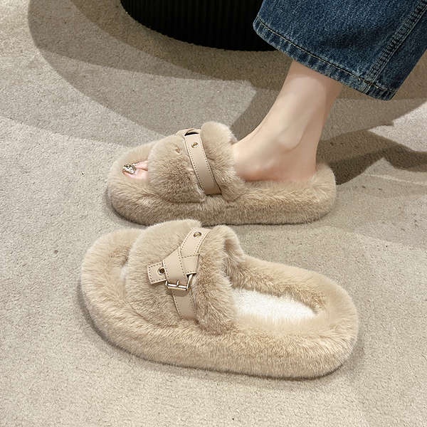 Dép Lông Đế Dày Thời Trang Dành Cho Nữ
