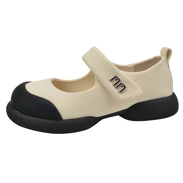 Giày Da Đế Dày Phong Cách Mary Jane Cho Nữ