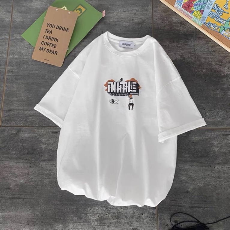 Áo thun tay lỡ nam nữ, áo phông unisex form rộng chất cotton mát mịn thấm hút mồ hôi in hình