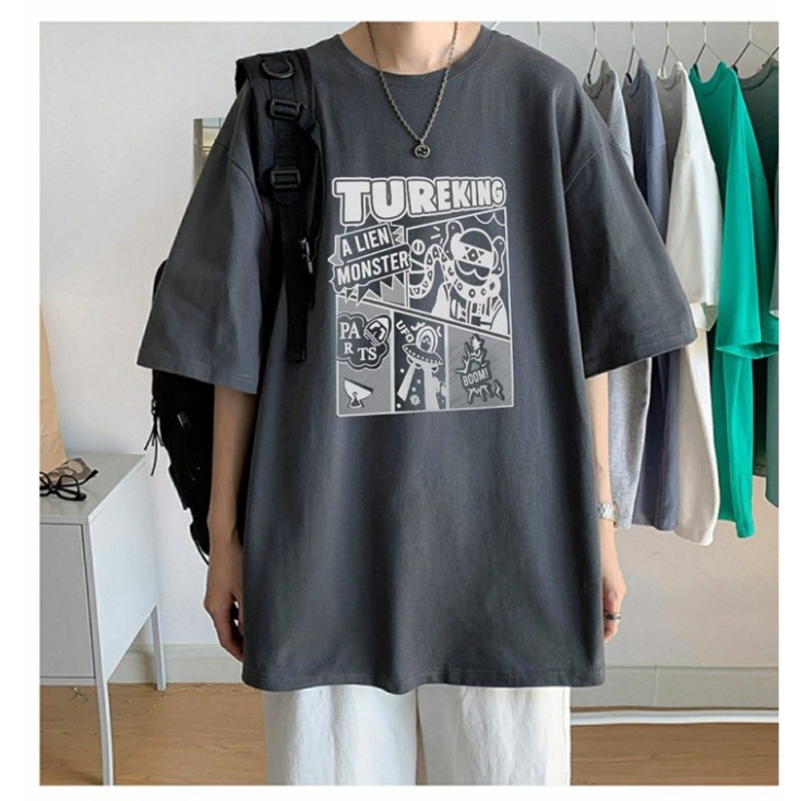 Áo thun tay lỡ nam nữ, áo phông unisex form rộng chất cotton mát mịn thấm hút mồ hôi in hình