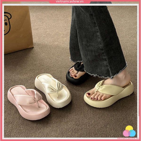 Dép Xỏ Ngón Đế Dày Thời Trang Mùa Hè Cho Nữ