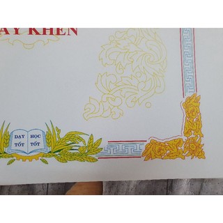 Phôi Giấy khen Tiểu học A4