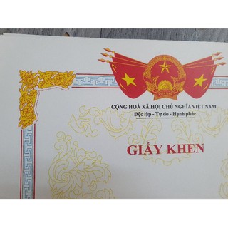 Phôi Giấy khen Tiểu học A4
