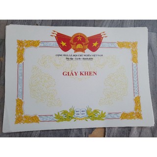 Phôi Giấy khen Tiểu học A4