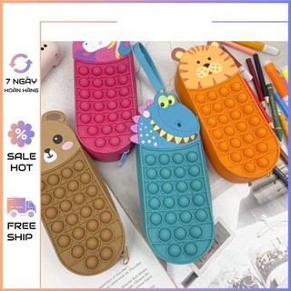 Hộp bút POP IT, Đồ chơi POP IT bấm nút chất liệu silicon giúp giải trí giảm stress cho bé
