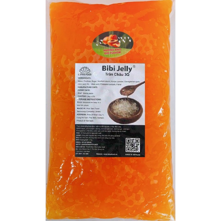 BIBI JELLY trân châu 3Q / thạch 3Q giòn - bịch 2kg
