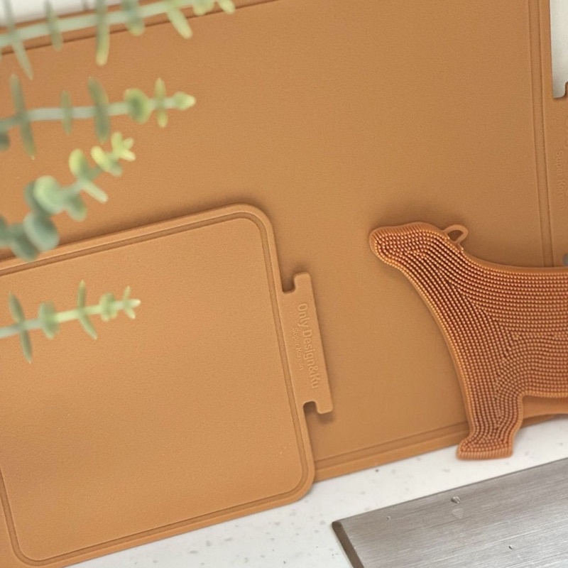 MIẾNG RỬA CHÉN BÁT SILICON DESIGNNKU HÌNH GẤU KOREA