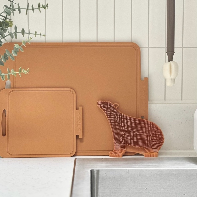 MIẾNG RỬA CHÉN BÁT SILICON DESIGNNKU HÌNH GẤU KOREA