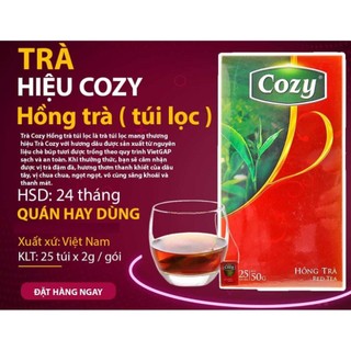 Cozy - hồng trà túi lọc - hộp 50g