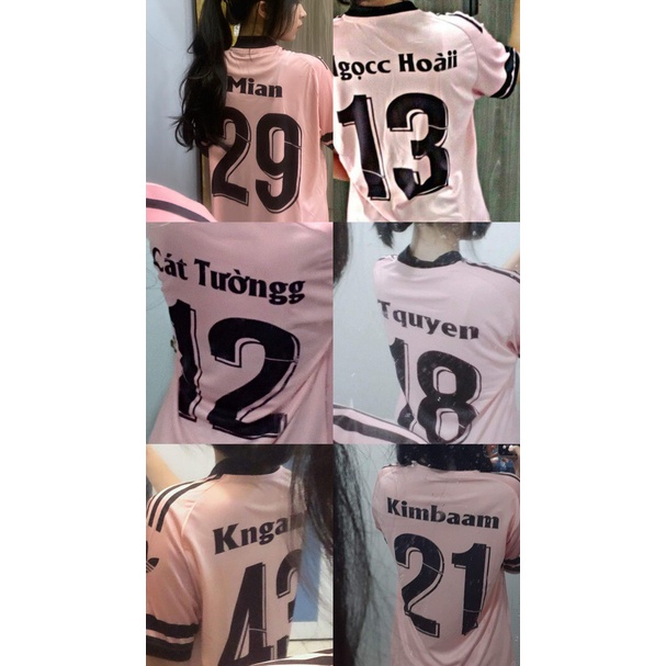 Bộ quần áo bóng đá không logo màu hồng_hàng cao cấp