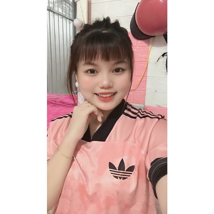 Bộ quần áo bóng đá không logo màu hồng_hàng cao cấp