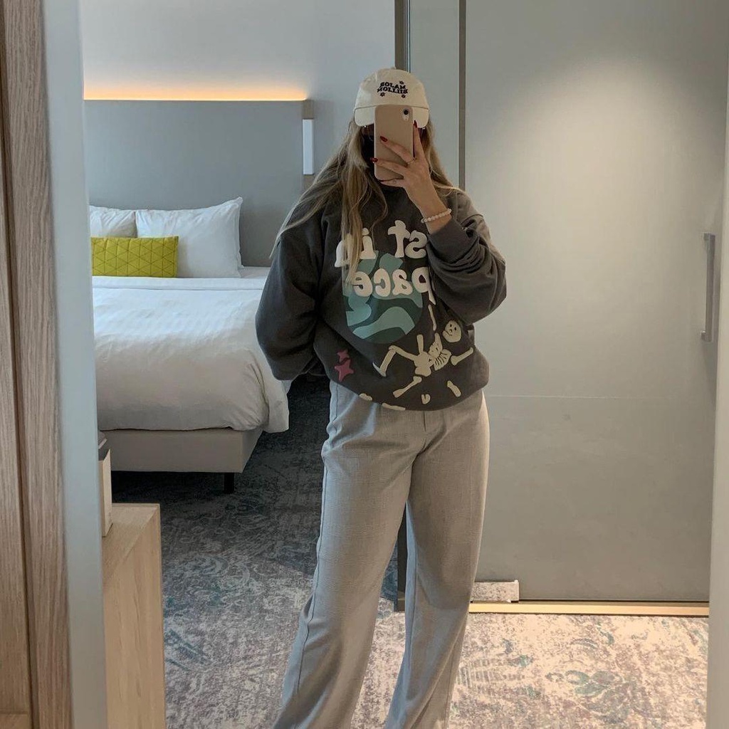 Áo Hoodie Chất Liệu Cotton In Chữ Graffiti Phong Cách Đường Phố Mỹ Cá Tính Dành Cho Couple