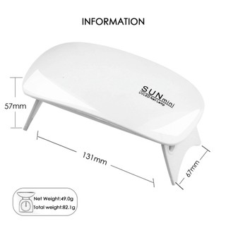 Máy hơ Gel, đèn UV led SUN mini 6W