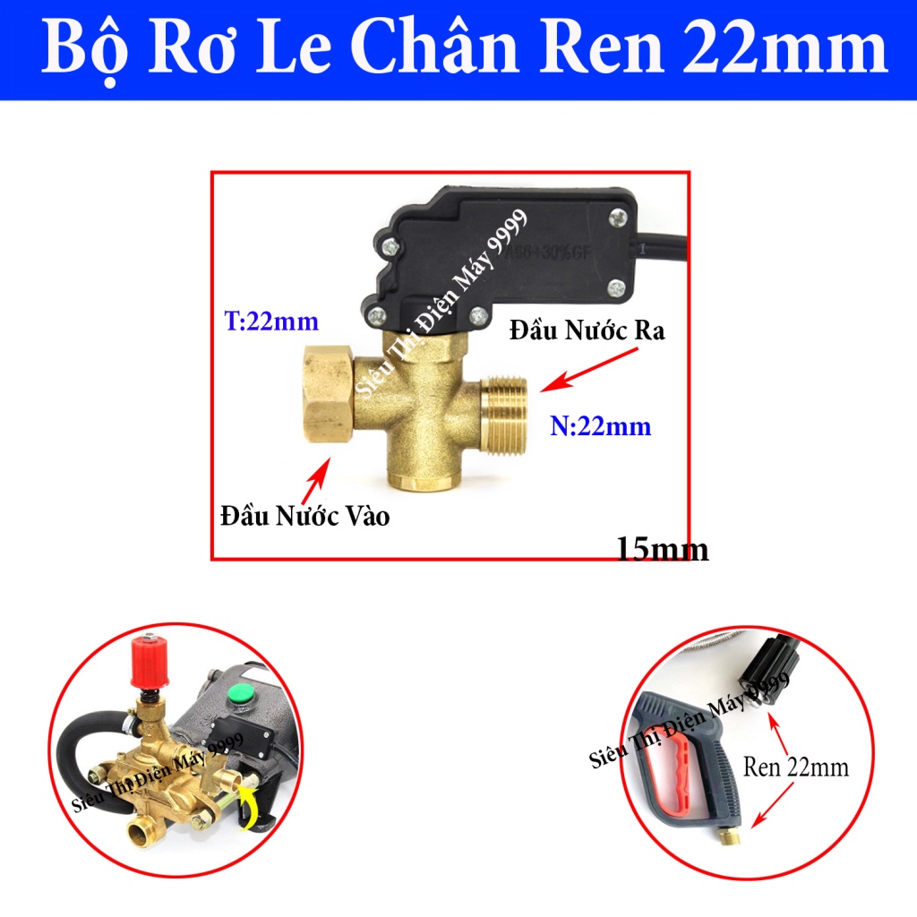 Rơ le tự ngắt máy rửa xe cao áp, máy rửa xe mô tơ dây đai Curoa