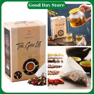 Trà gạo lức Quê Việt giúp thanh nhiệt, ngủ ngon,hỗ trợ giảm cân an toàn 1 hộp 600gram