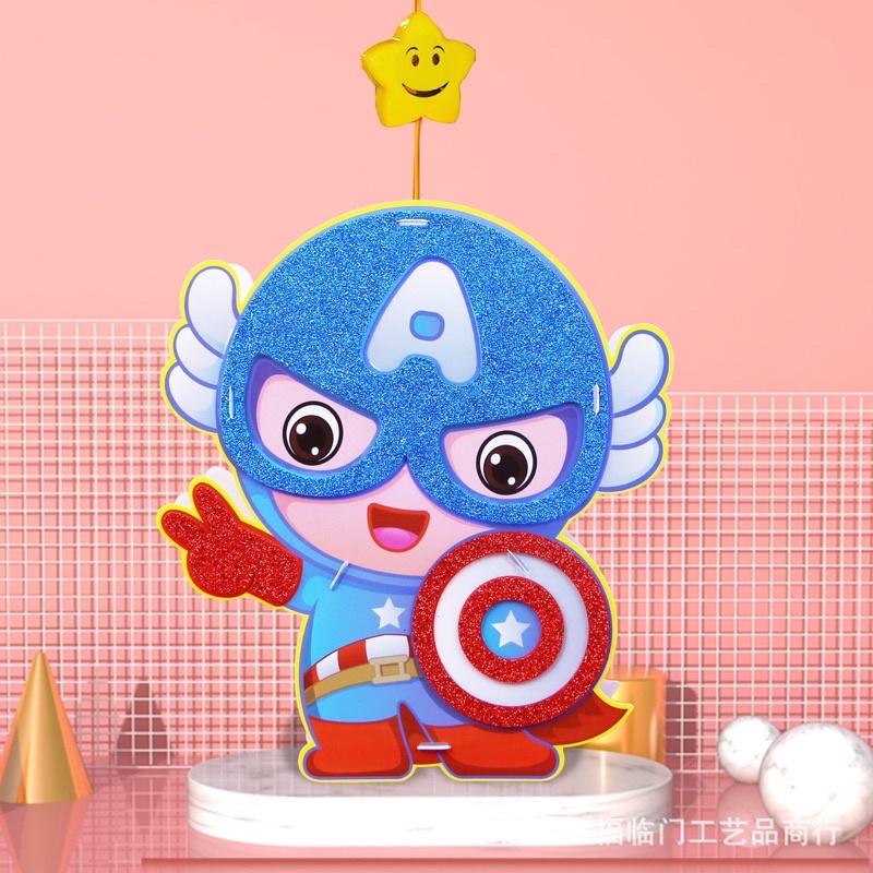 Đèn lồng Trung thu 2023 dễ thương hoạt hình tự lắp ráp cho bé, đèn LED có nhạc - ToyStore