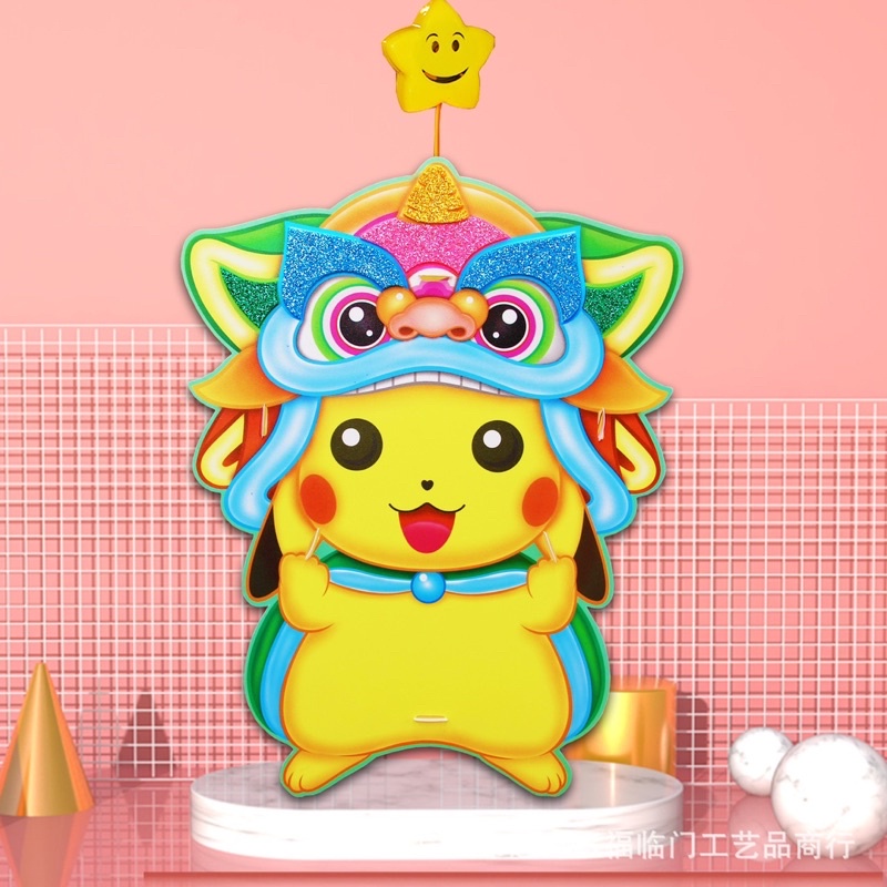 Đèn lồng Trung thu 2023 dễ thương hoạt hình tự lắp ráp cho bé, đèn LED có nhạc - ToyStore