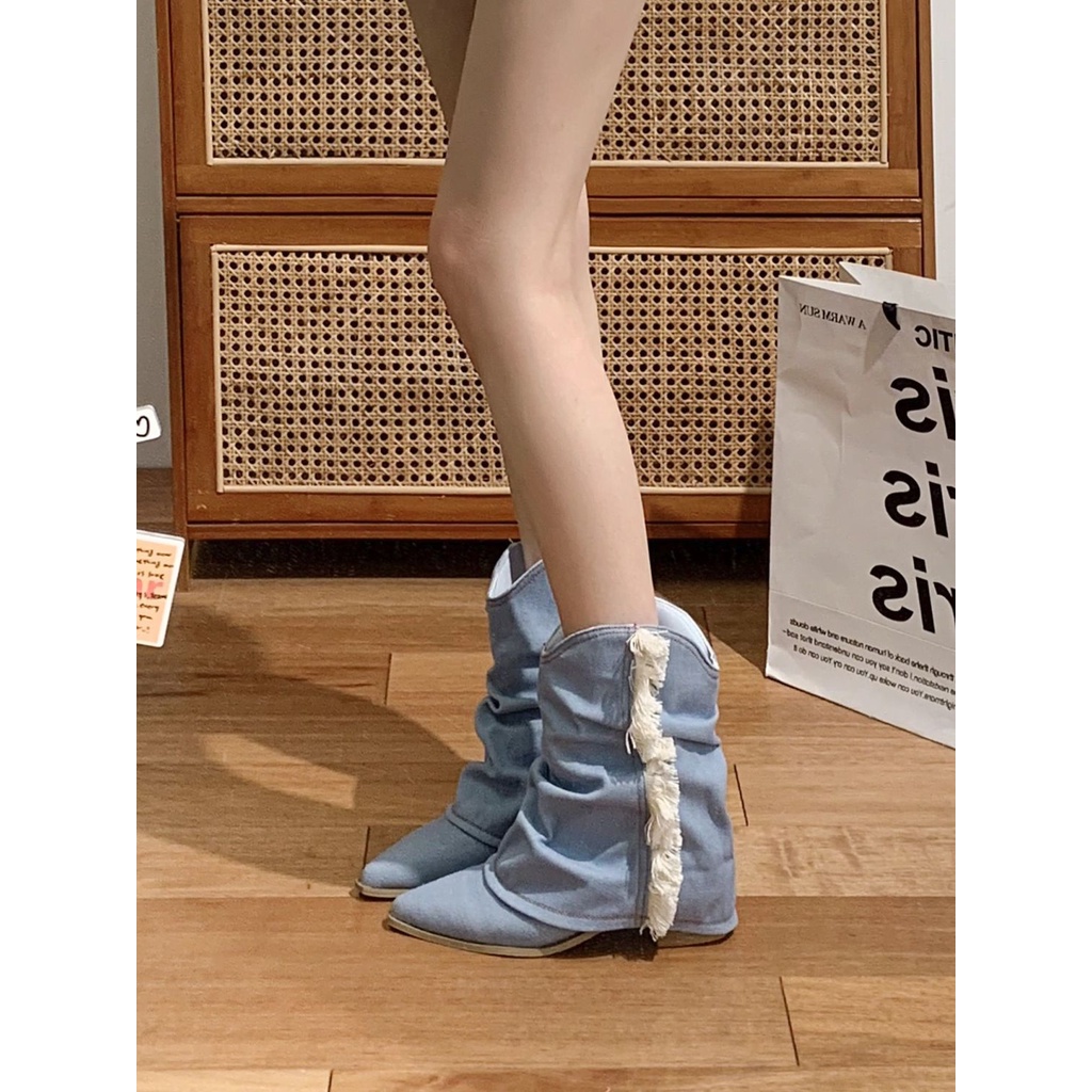 Boots Cao Bồi Mũi Nhọn Phong Cách Cao Bồi Cho Nam