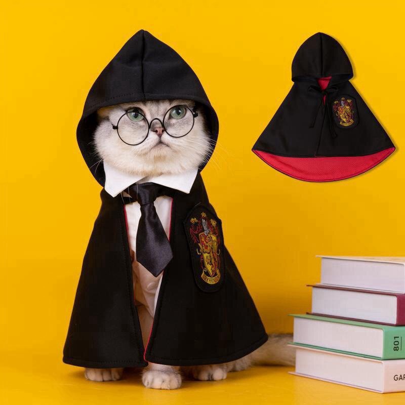Mới về Áo Choàng Mèo Harry Potter Khăn Choàng Cho Cún Cưng Trang Phục Halloween