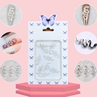 Charm 🐍 mix màu - charm hình rắn trắng