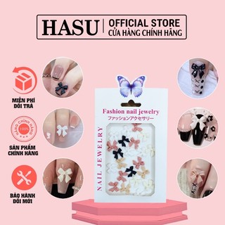 Charm nơ mix màu - charm nơ nhựa mix màu 50 viên