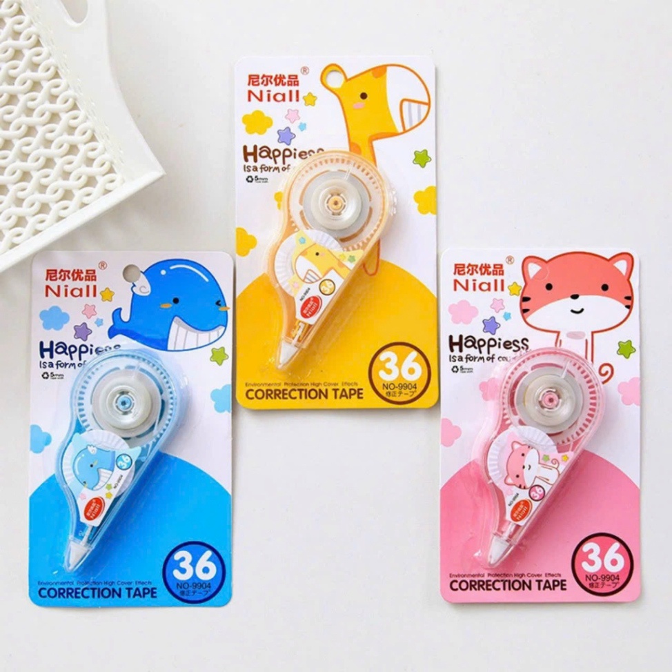 Bút xóa kéo🍀FREESHIP🍀Băng xoá giấy Hình Động Vật Hoạt Hình  phong cách dễ thương xóa khô tiện lợi