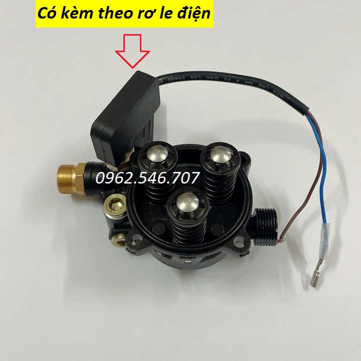 Bộ đầu bơm máy rửa xe mini có chỉnh áp và Kèm Rơ Le Điện, máy xịt rửa xe gia đình
