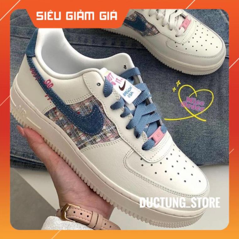 Giày AF1 Low Just Do It White Blue Bản Mới 2023