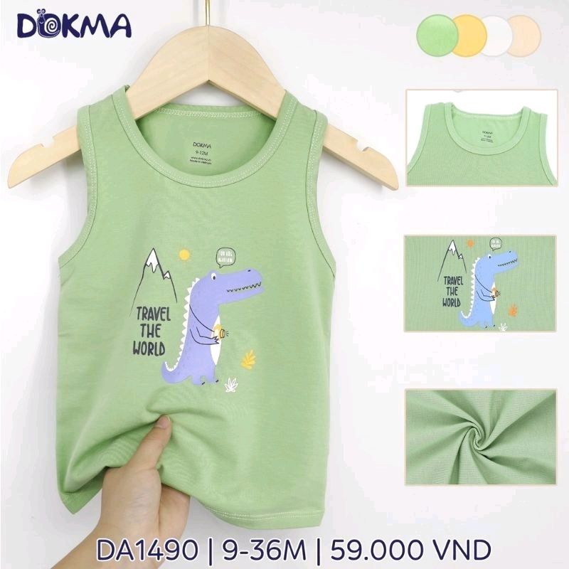 Áo ba lỗ/ sát nách bé trai Dokma 9-36M mã DA1490, DA1568