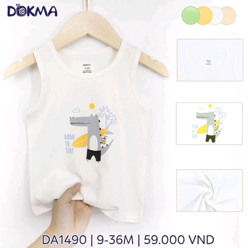 Áo ba lỗ/ sát nách bé trai Dokma 9-36M mã DA1490, DA1568