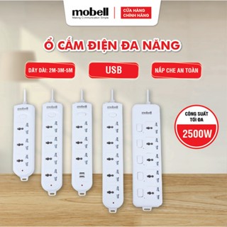 Ổ Cắm Điện Đa Năng Chính Hãng Mobell Công Tắc Riêng Chịu Nhiệt Cao 750 độ 2500W An Toàn Có Nhiều Loại Dài 2m/3m/5m