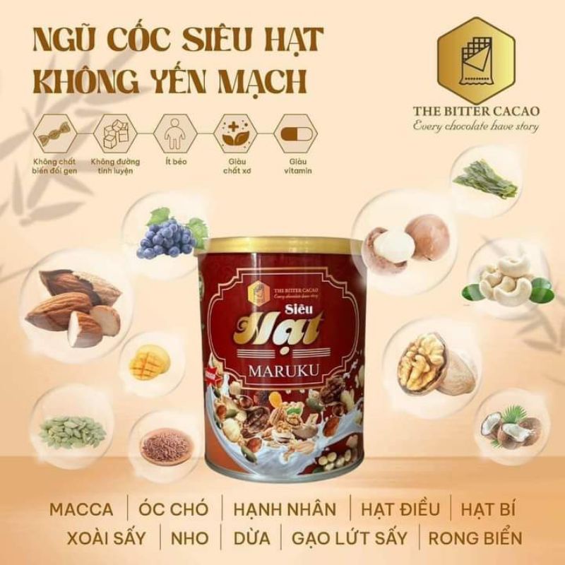 Hạt ngũ cốc Siêu Hạt granola Maruku Siêu Hạt dinh dưỡng ăn liền