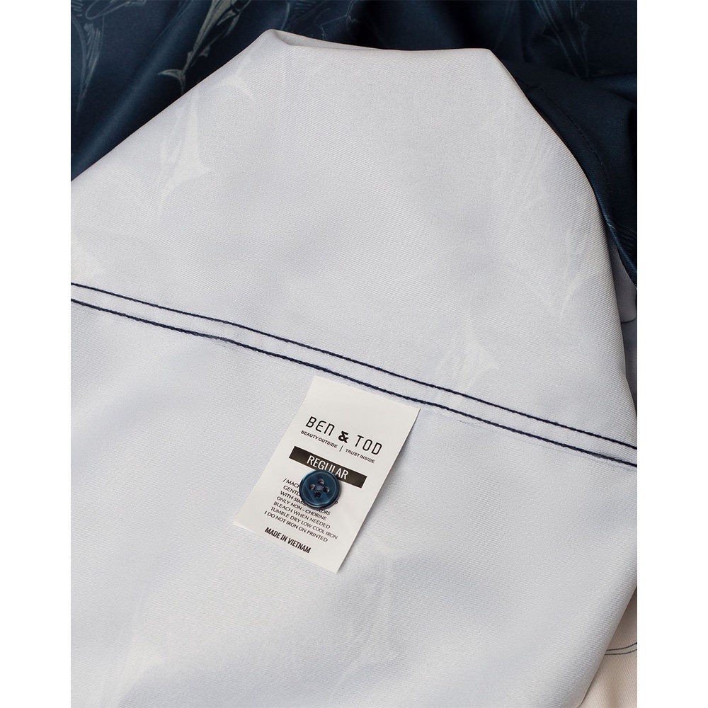 Sơ Mi NamBEN & TOD R1621BB1922 in họa tiết, năng động, trẻ trung, thoải mái