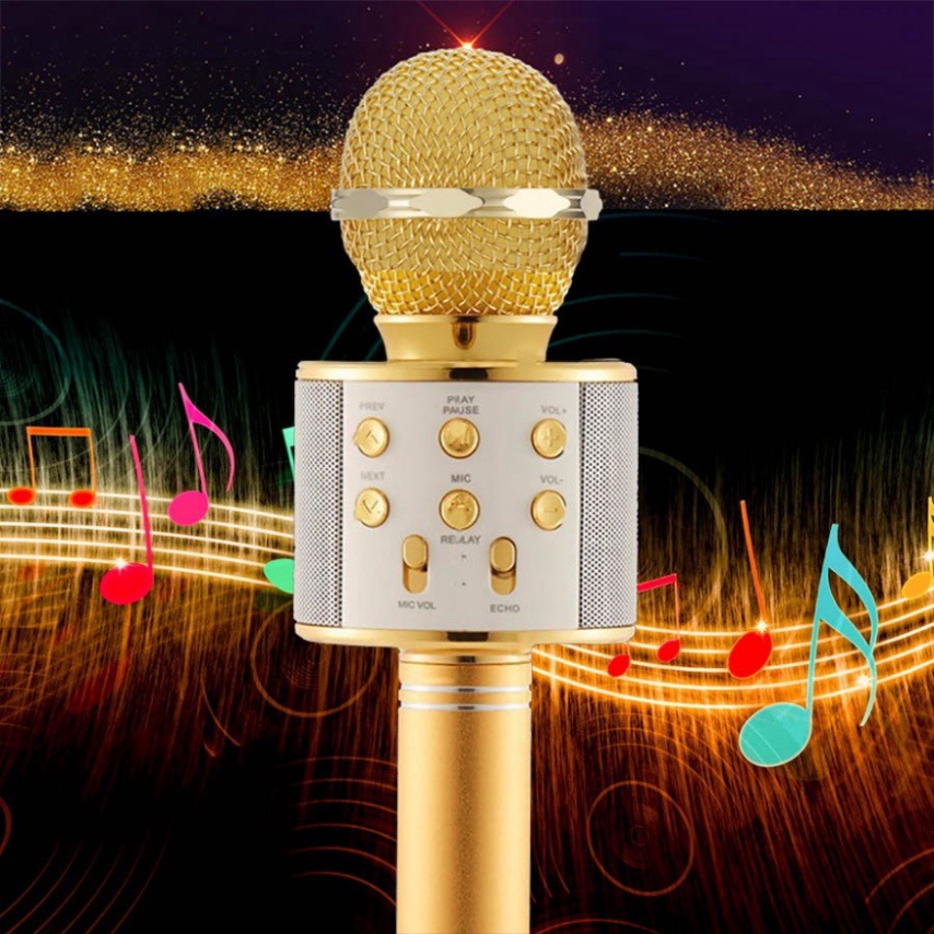 Micro karaoke bluetooth không dây cầm tay tiện dụng chất lương cao,loa hát kết nối các thiết bị bluetooth chuyên nghiệp