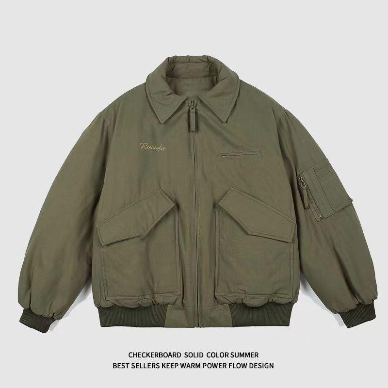 Áo Khoác Bomber Ngắn Dáng Rộng Phong Cách Retro Mỹ Thời Trang Xuân Thu Dành Cho Nam Và Nữ