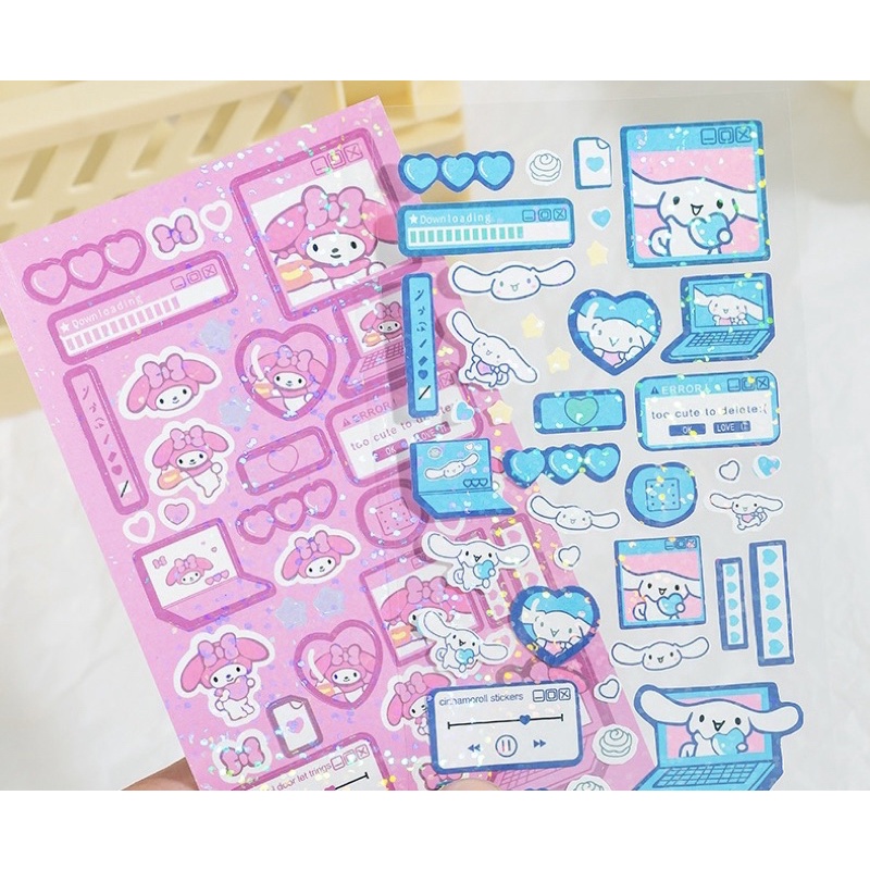 Sticker 1 tấm hình Sanrio loại mỏng