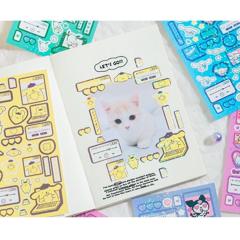 Sticker 1 tấm hình Sanrio loại mỏng