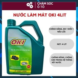 Nước làm mát động cơ xe ô tô oki radiator coolant can 4l- chamsocoto